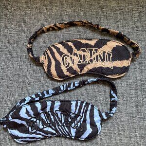 GANNI Recycled Tech Fabric Eye Mask Blue or Brown